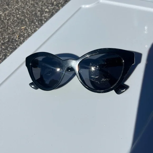 Versace Black Sunglasses with Gold Medallion - Picture 4 of 12